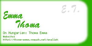 emma thoma business card